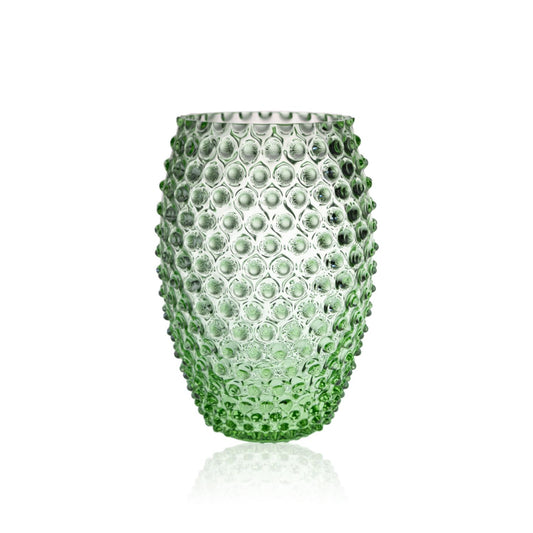 Light Green Crystal Hobnail Egg Vase