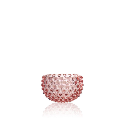 Rose Crystal Hobnail Bowl Small