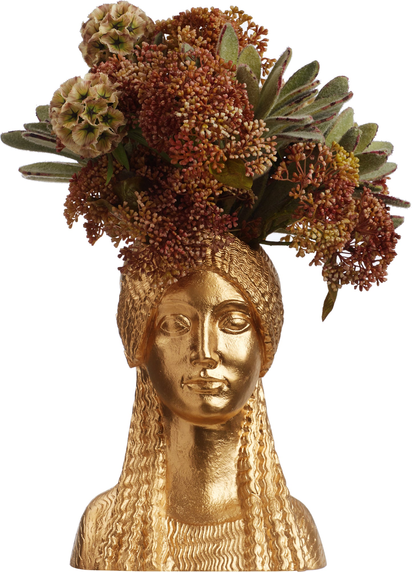 Kore Gold Head Vase
