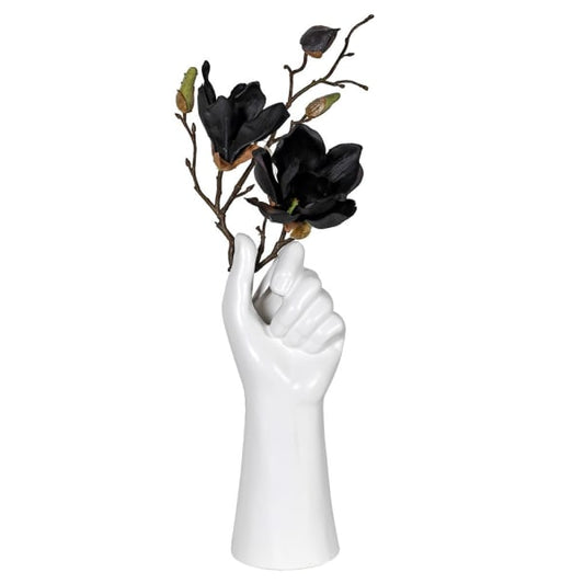 White Hand Vase