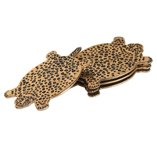 Golden Cheetah Coasters S/4