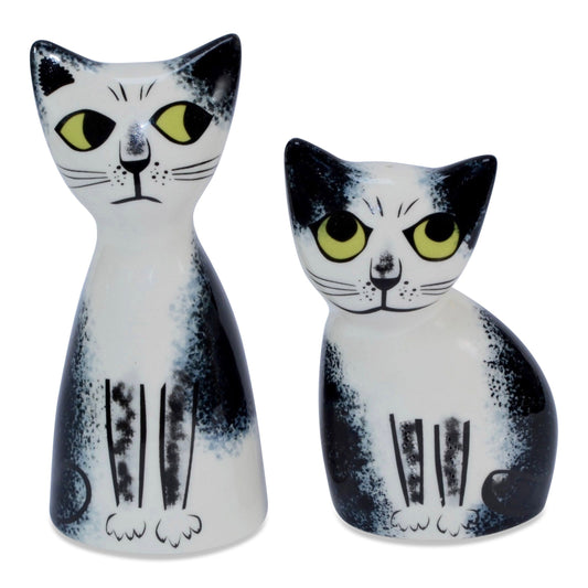 Cat Salt and Pepper Set , Black & White