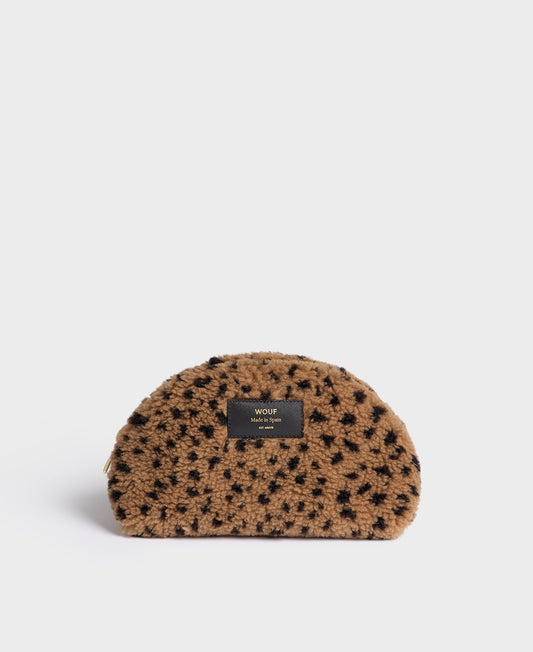 Teddy Beauty Bag 'Toffee Leopard'