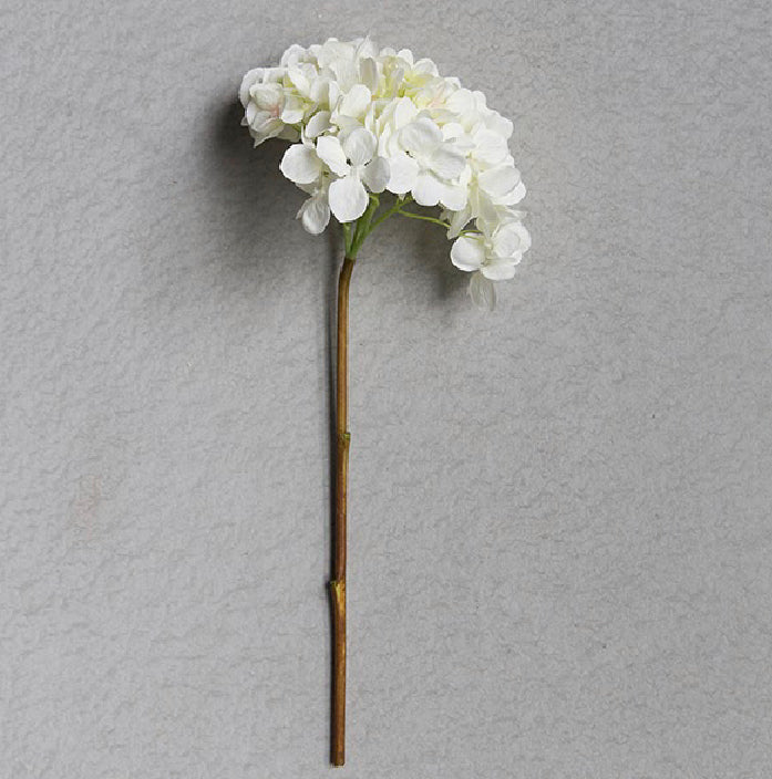 White Hydrangea Faux Flower Stem