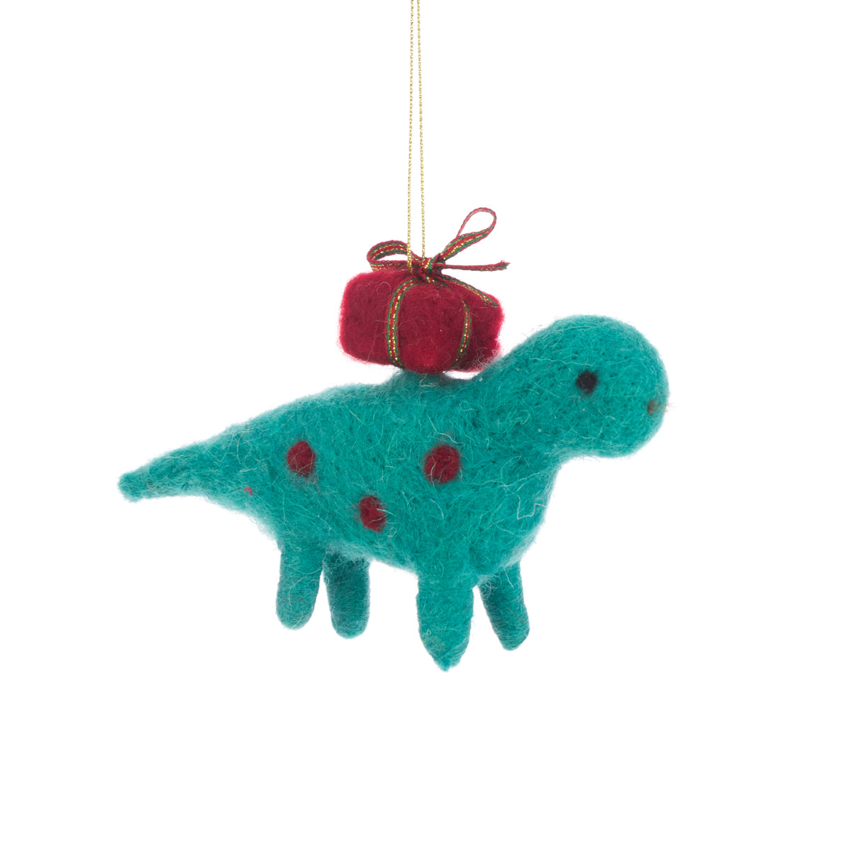 Dino Green Felt Tree Decoration