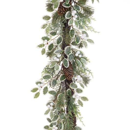 Sparkle Holly & Berry Garland