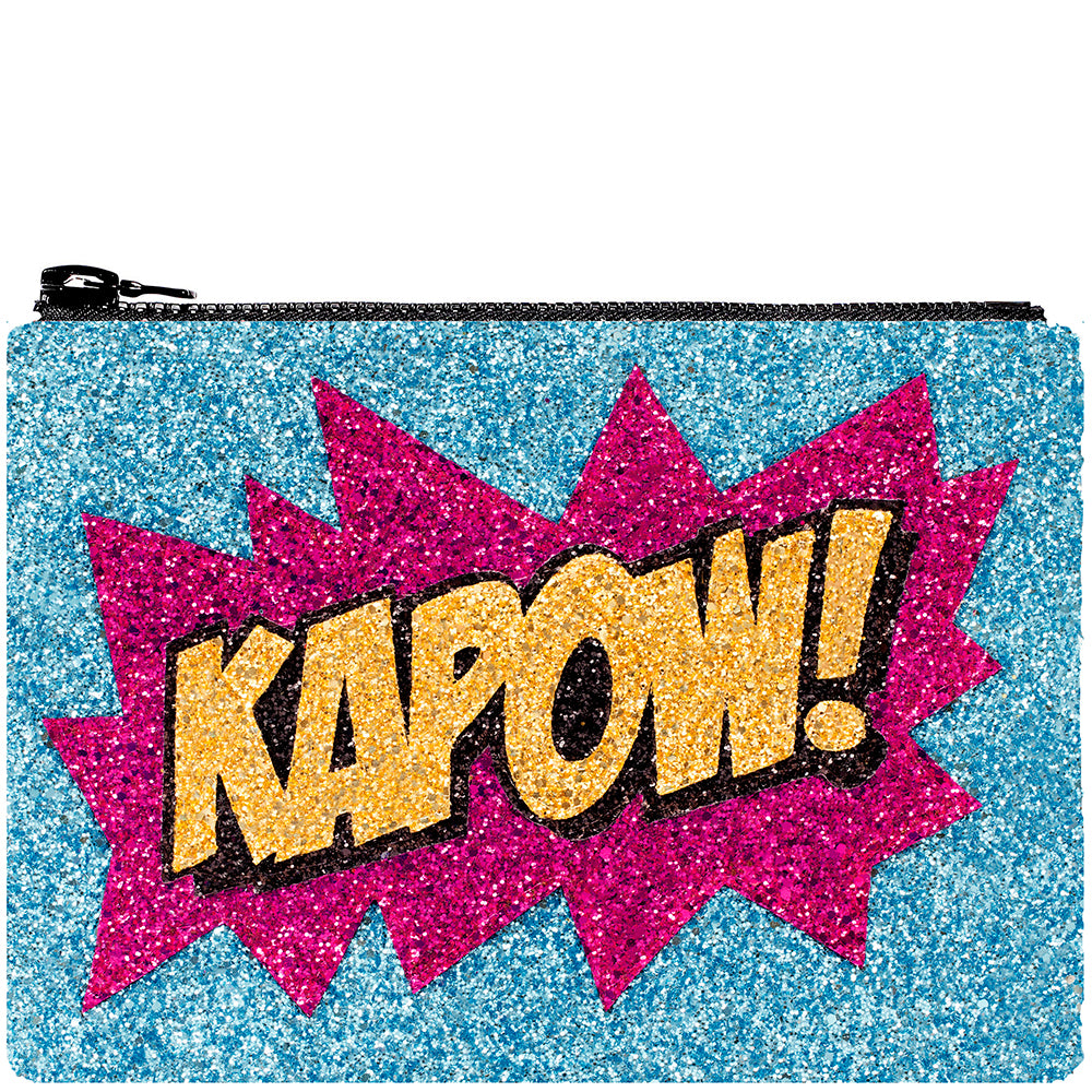 Kapow Glitter Clutch Bag