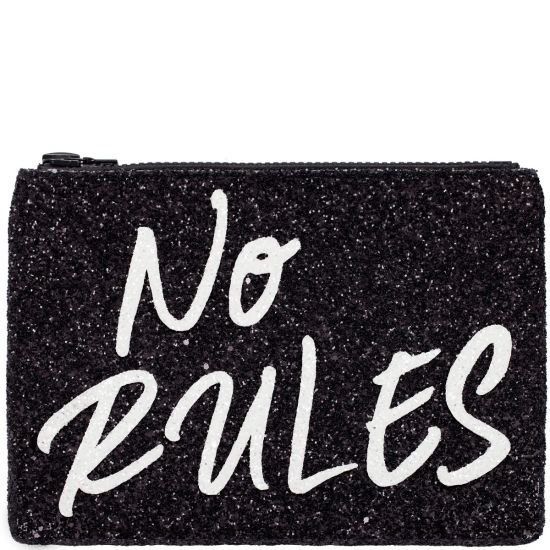 No Rules Glitter Clutch Bag