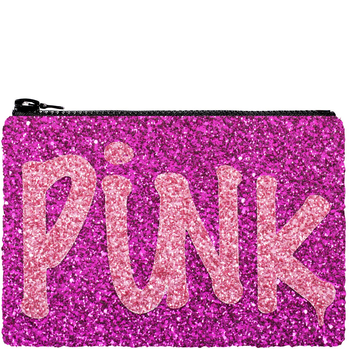 Pink Punk Glitter Clutch Bag