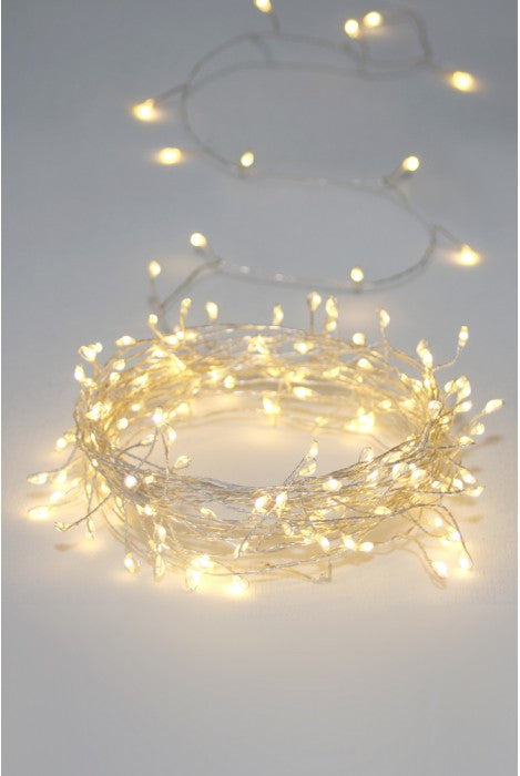 Cluster Silver Light Chain - Battery Operated 3m