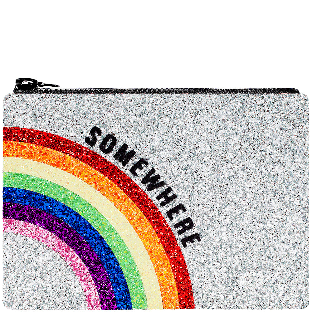 Over the Rainbow Glitter Clutch Bag